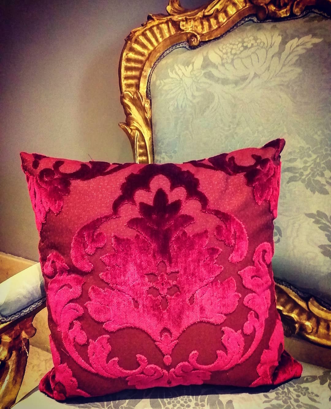Red Damask Pillows